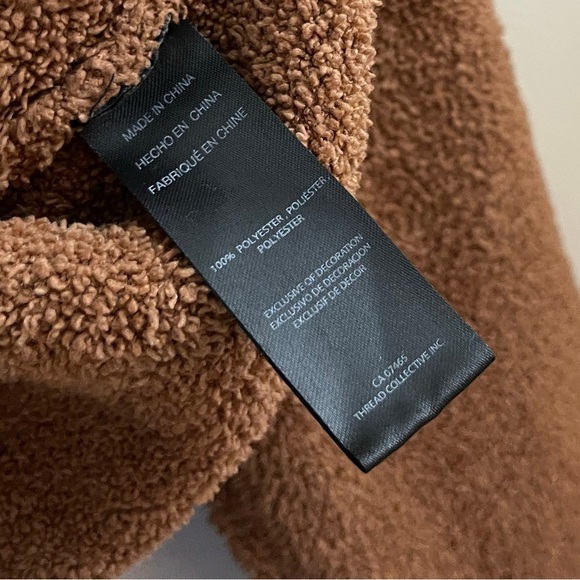 bebe Brown Crew Neck Crop Sweater Oversized S Fall Chic - Picture 2 of 8